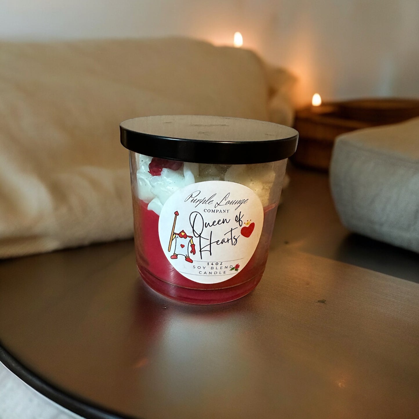 Queen of hearts candle