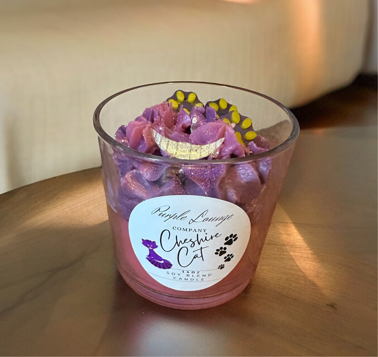 Cheshire Cat candle